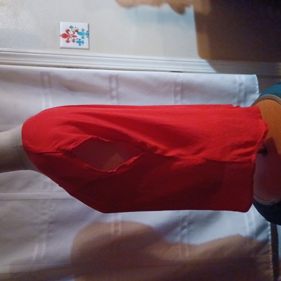 Liz Claiborne Women's petite L Red blouse - Picture 2 of 9